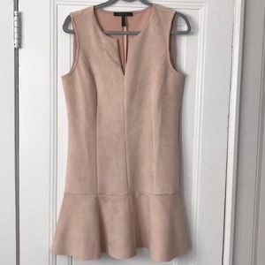 Drop waist soft suede-look dress